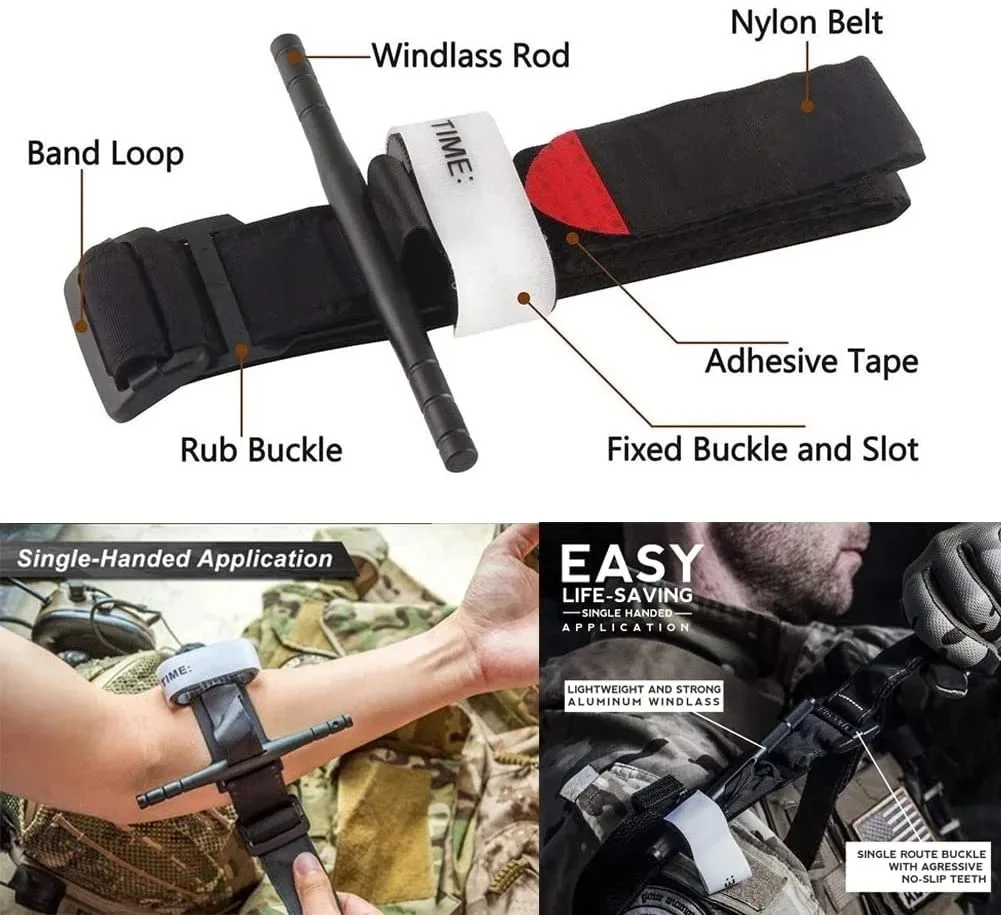 IFAK Trauma Survival Kit First Aid Medical Pouch Emergency Survival Gear Equipment with Molle Car Travel Hiking Tourniquetrats