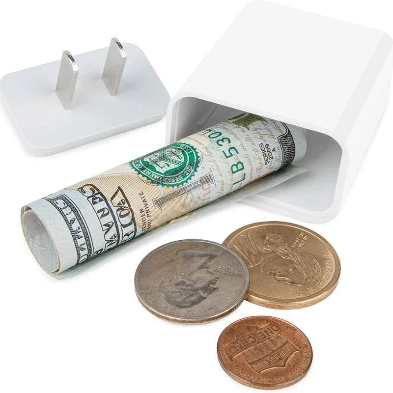 1Pc Fake Charger Sight Secret Home Diversion Stash Can Safe Container Hiding Spot Hidden Storage Compartment Charging Cover