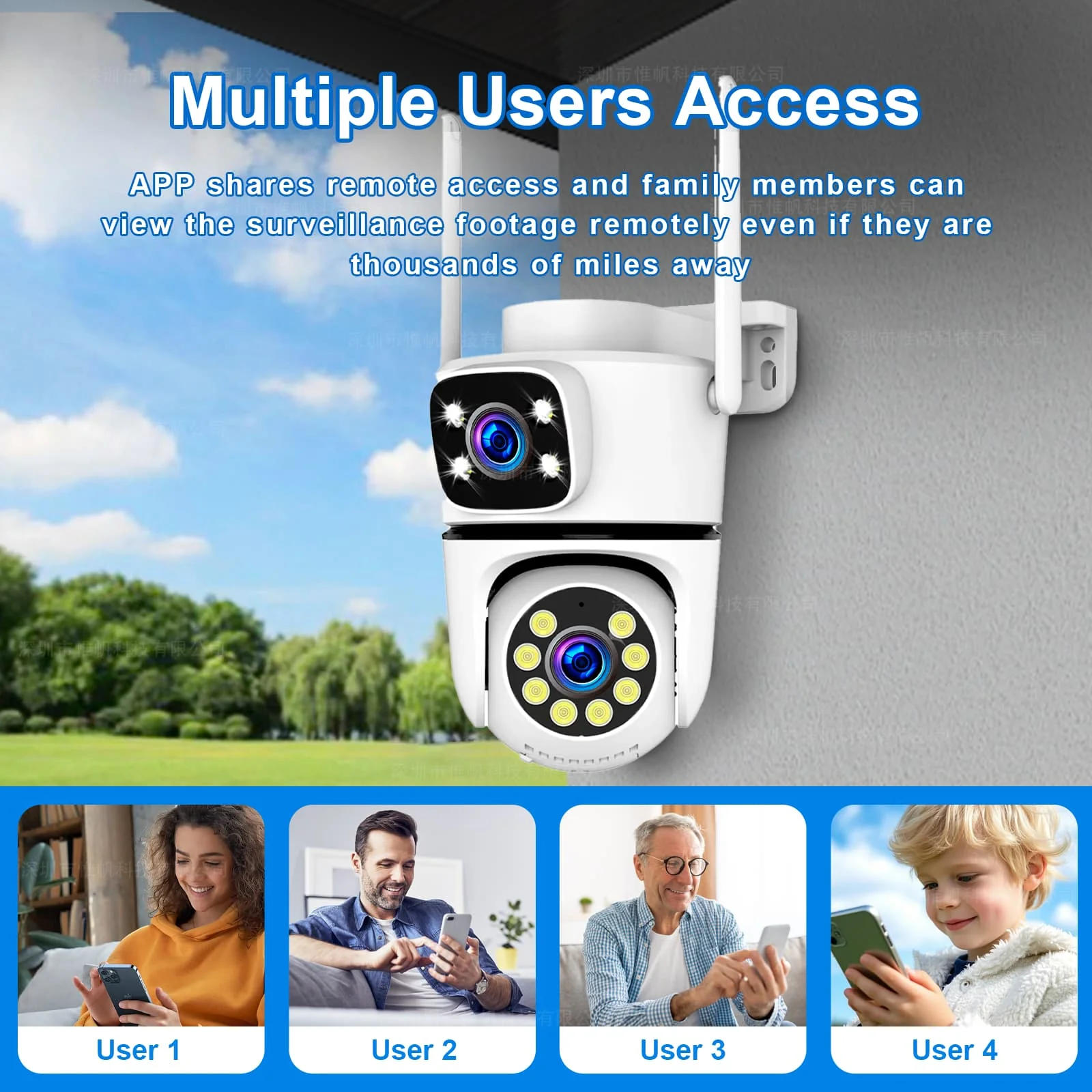 Tuya 4K WiFi Surveillance Camera 5G Wifi Outdoor 5K Dual Lens PTZ IP Cameras Auto Tracking ONVIF Security CCTV Camera with Alexa