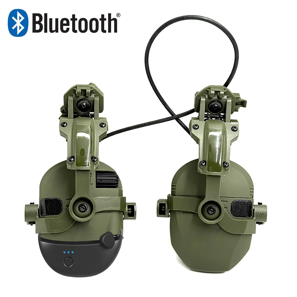 Tactical Electronic Anti-noise Shooting Headset with Bluetooth Adapter (Optional), Hearing Protection Hunting Earmuffs