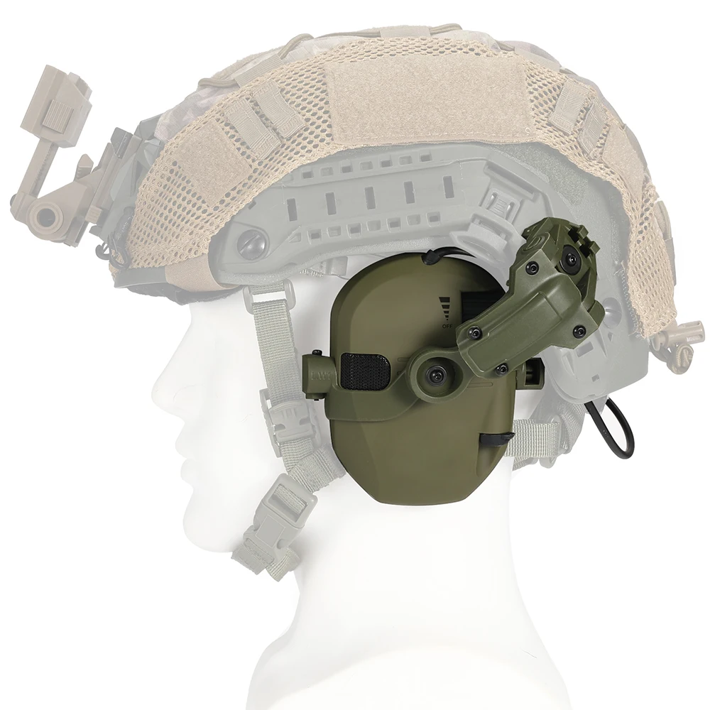 Tactical Electronic Anti-noise Shooting Headset with Bluetooth Adapter (Optional), Hearing Protection Hunting Earmuffs