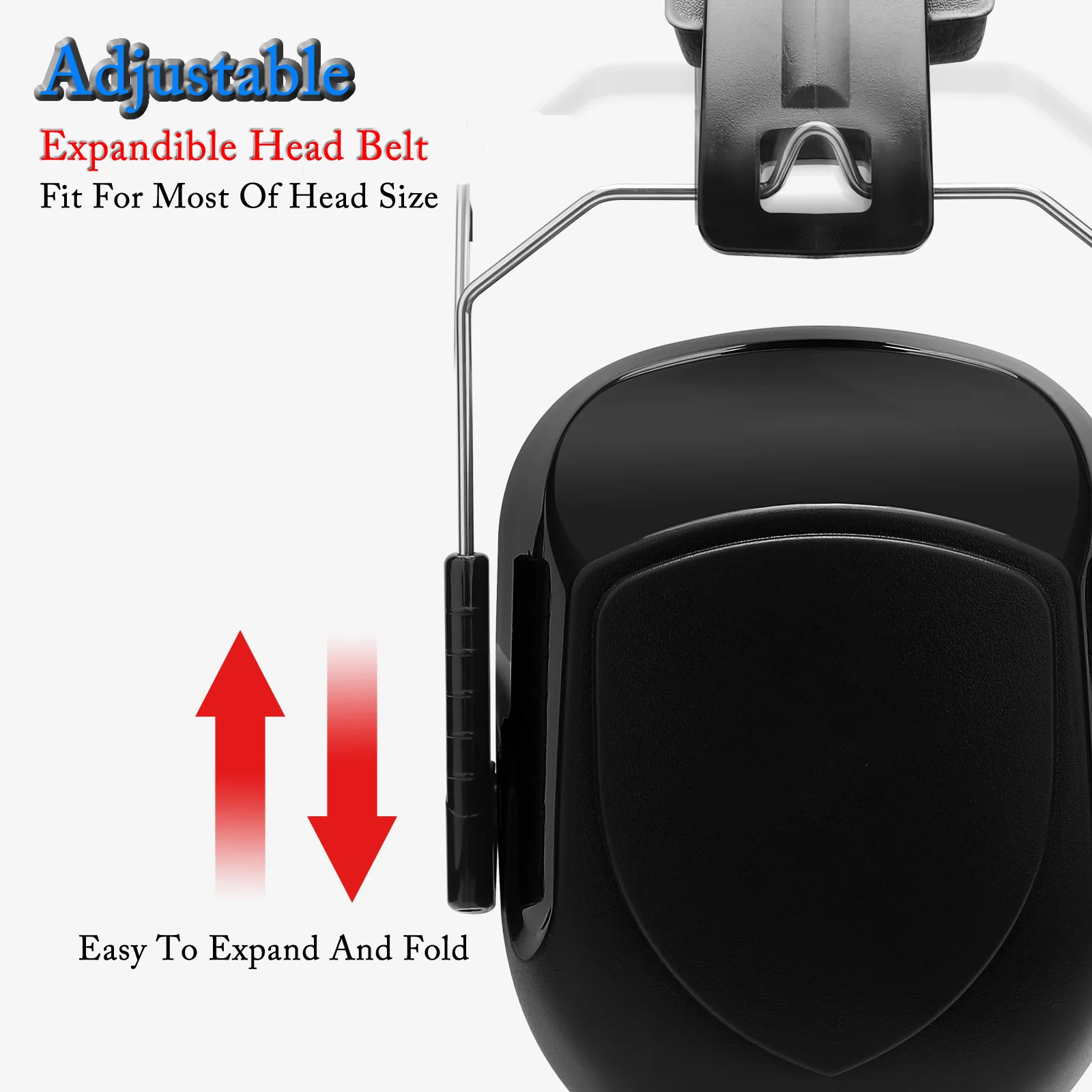 New Anti-Noise Adjustable Head Earmuffs SNR-34dB Ear Protector Ear Muff For Work Study Shooting Woodwork Hearing Protection