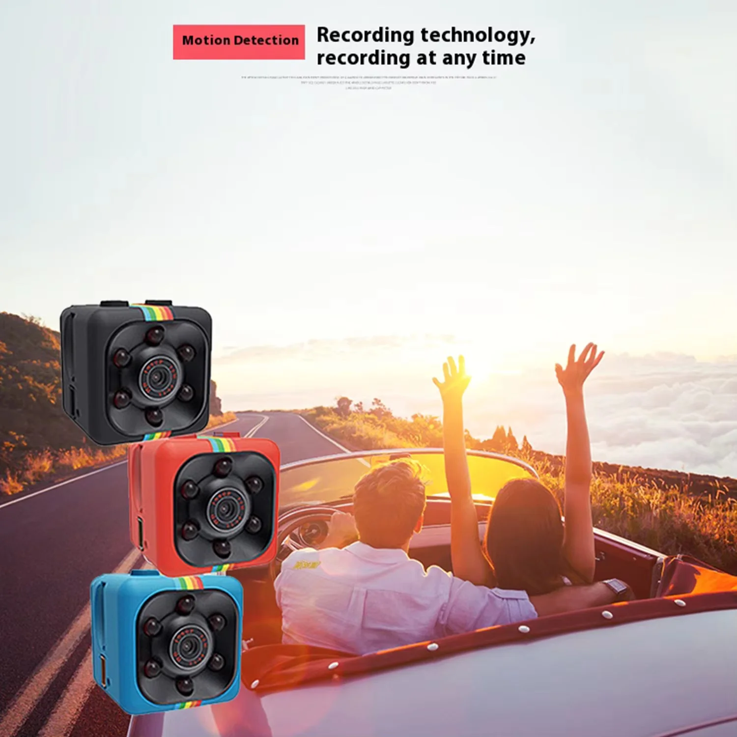 SQ11 Mini 1080P HD IP Camera 30fps Sports DV Camcorder - Outdoor Indoor Security Surveillance with Night Vision Video Recorder