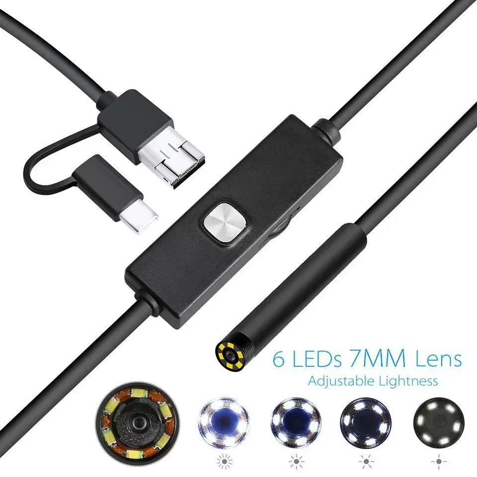 720P HD 8mm Type-C USB Endoscope Camera, IP67 Waterproof Snake Borescope Inspection Scope for Android OTG Phone PC, Car Sewer