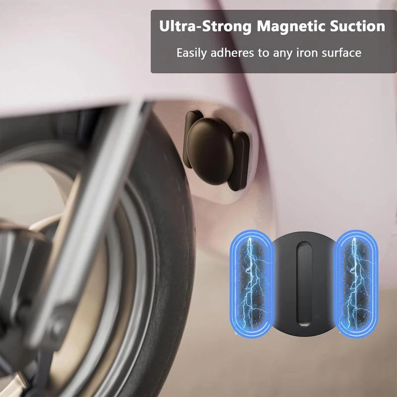 4-Pack IOS GPS Smart Tag for Apple Find My Tracker Kits with Strong Magnetic Suction Silicone Shell Anti-loss for Skateboard Car