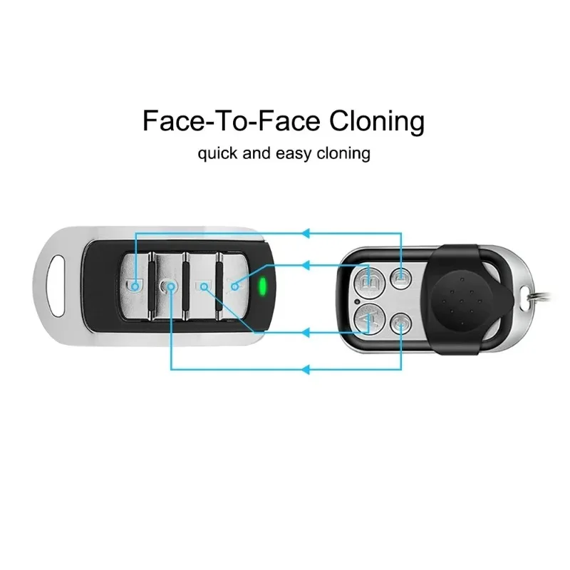 Compatible with 300MHz 303MHz 315MHz 330MHz 433MHz 868MHz with 8 / 10 dip switches Multi-frequency 280-868MHz Remote Controller