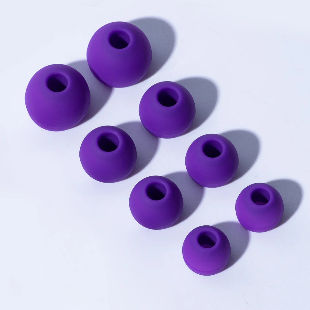 HUAK 4 Pairs Silicone Replacement Ear Plugs Soft Earbuds Cap in Ear Headphone Eartip L M S XS Noise Reduction