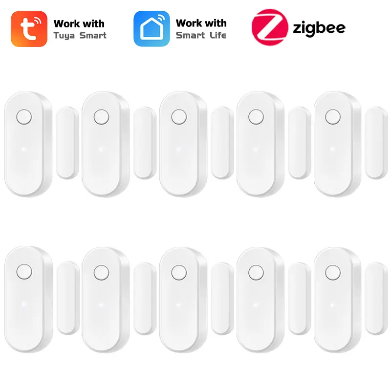 Tuya Zigbee Door Open Detector Window Illegal Intrusion Automated Linkage Sensor Smart Life APP Real-time Monitor Need Gateway