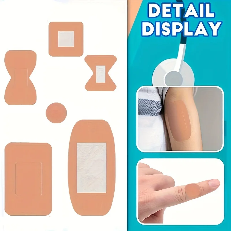 40pcsPE adhesive protectors, multi-functional breathable protectors for wound care, various styles including knuckle wound care
