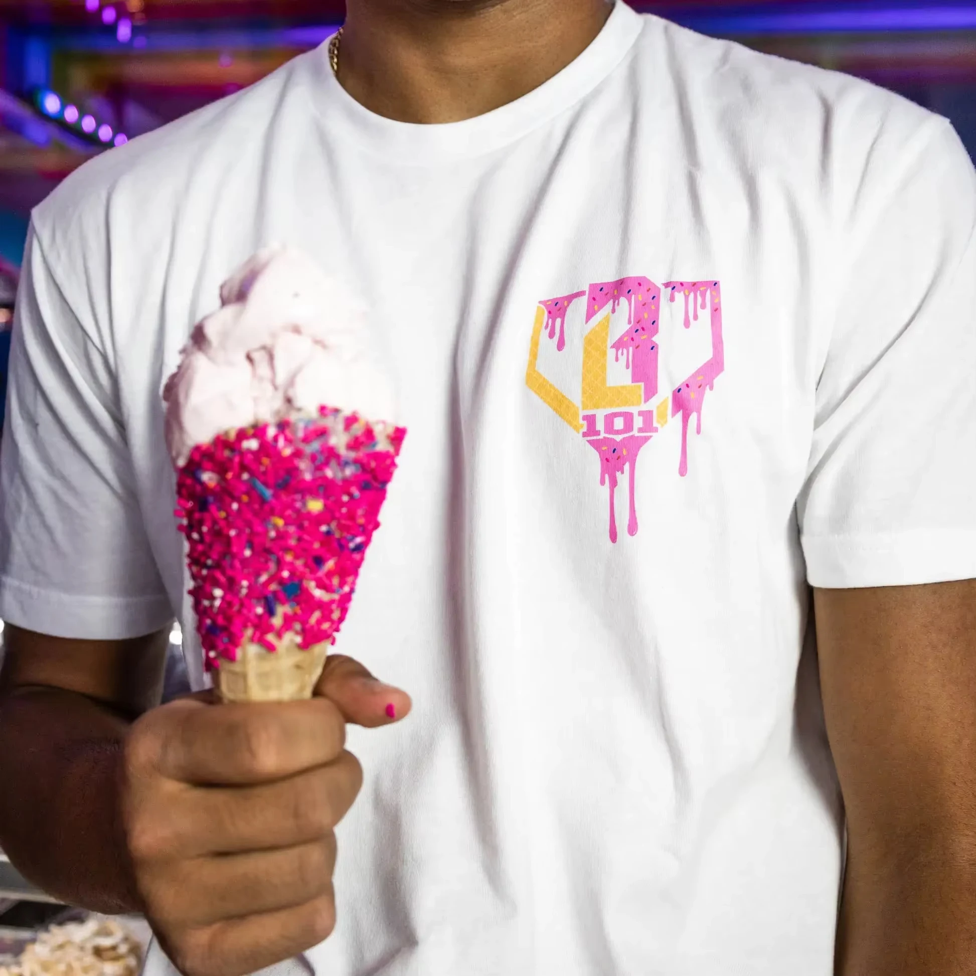 New Summer Boys Kids Baseball Ice Cream Printed Cotton Men's T-Shirt Breathable Loose Sweat Absorbing Backstop Youth T-Shirt Top