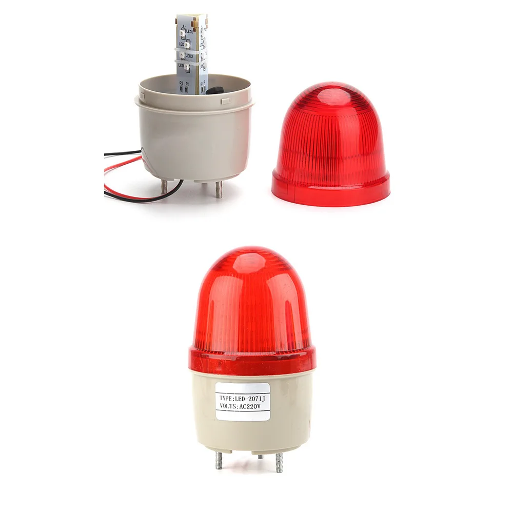 Universal 12V 24V 220V Outdoor LED Signal Alarm Light Strobe Flashing Light Wall Mount Emergency Warning Lamp for Gate Opener