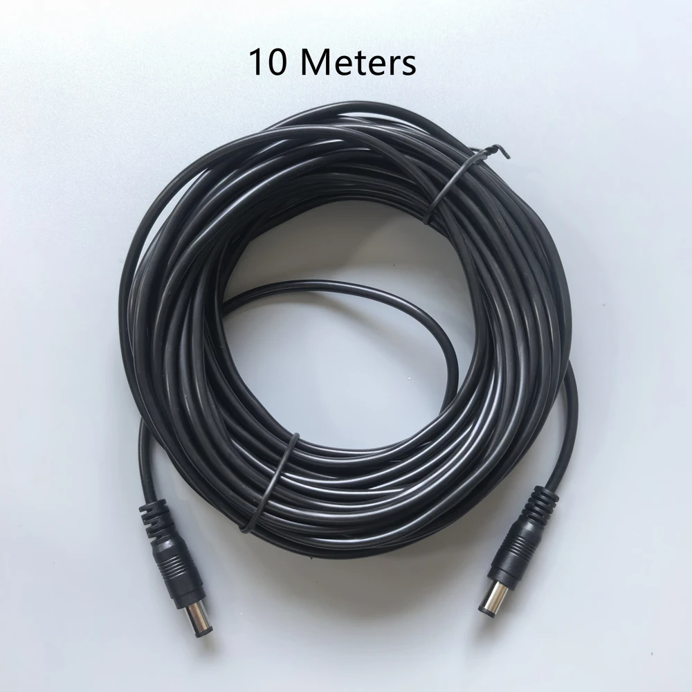 DC Power Plug Male to Male 5.5x2.1mm CCTV Adapter Cable 12V 10A Extension Cord 1/3/5/10/20 Meter Wires Accessories