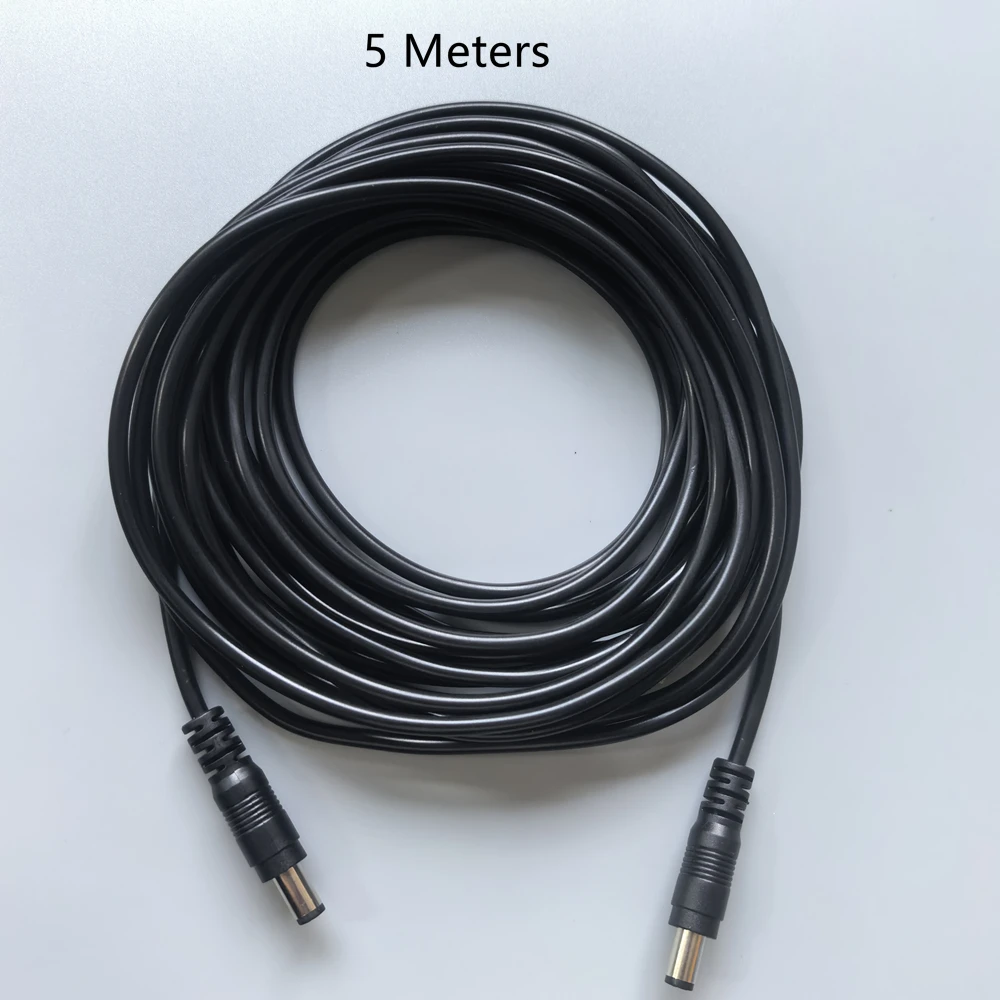 DC Power Plug Male to Male 5.5x2.1mm CCTV Adapter Cable 12V 10A Extension Cord 1/3/5/10/20 Meter Wires Accessories