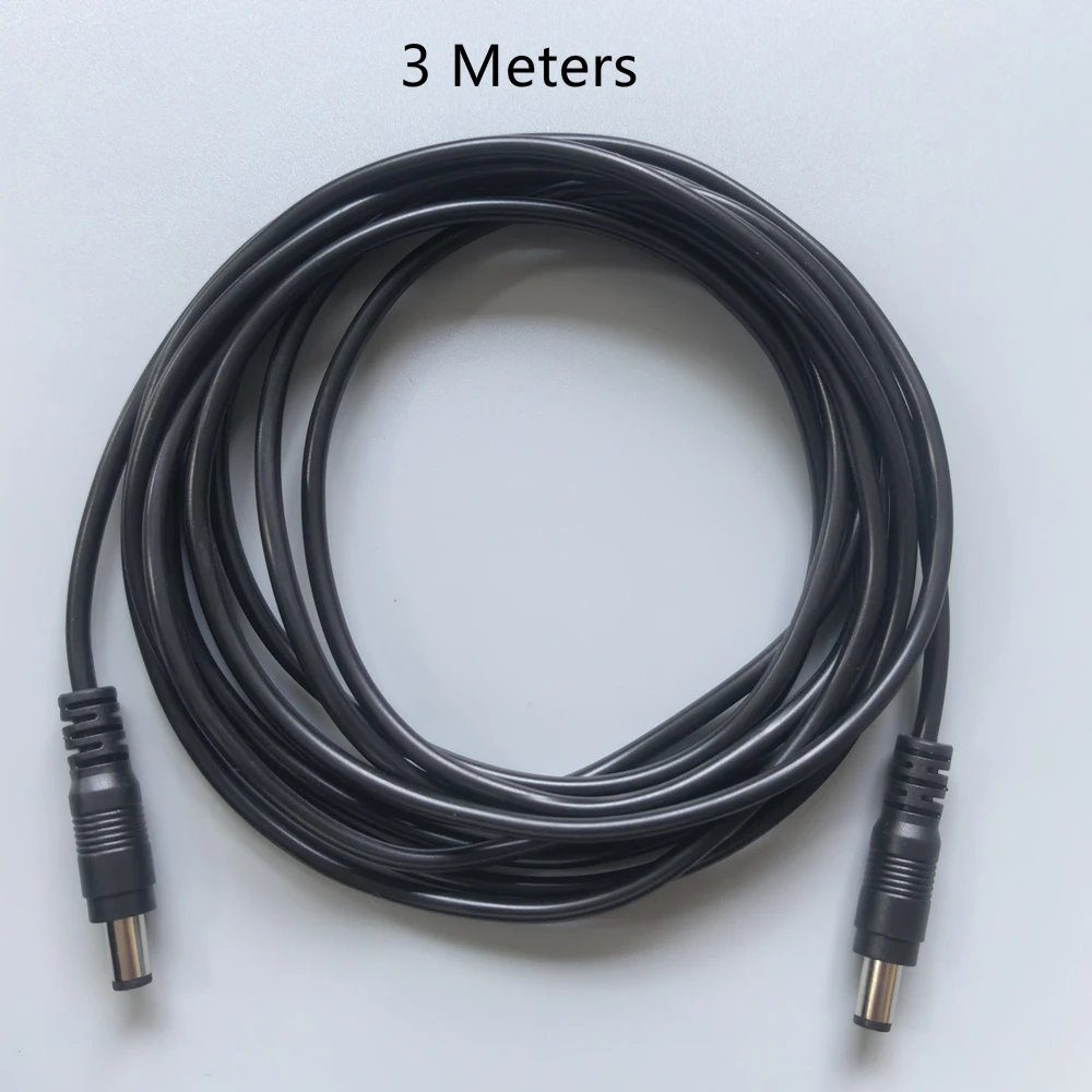 DC Power Plug Male to Male 5.5x2.1mm CCTV Adapter Cable 12V 10A Extension Cord 1/3/5/10/20 Meter Wires Accessories