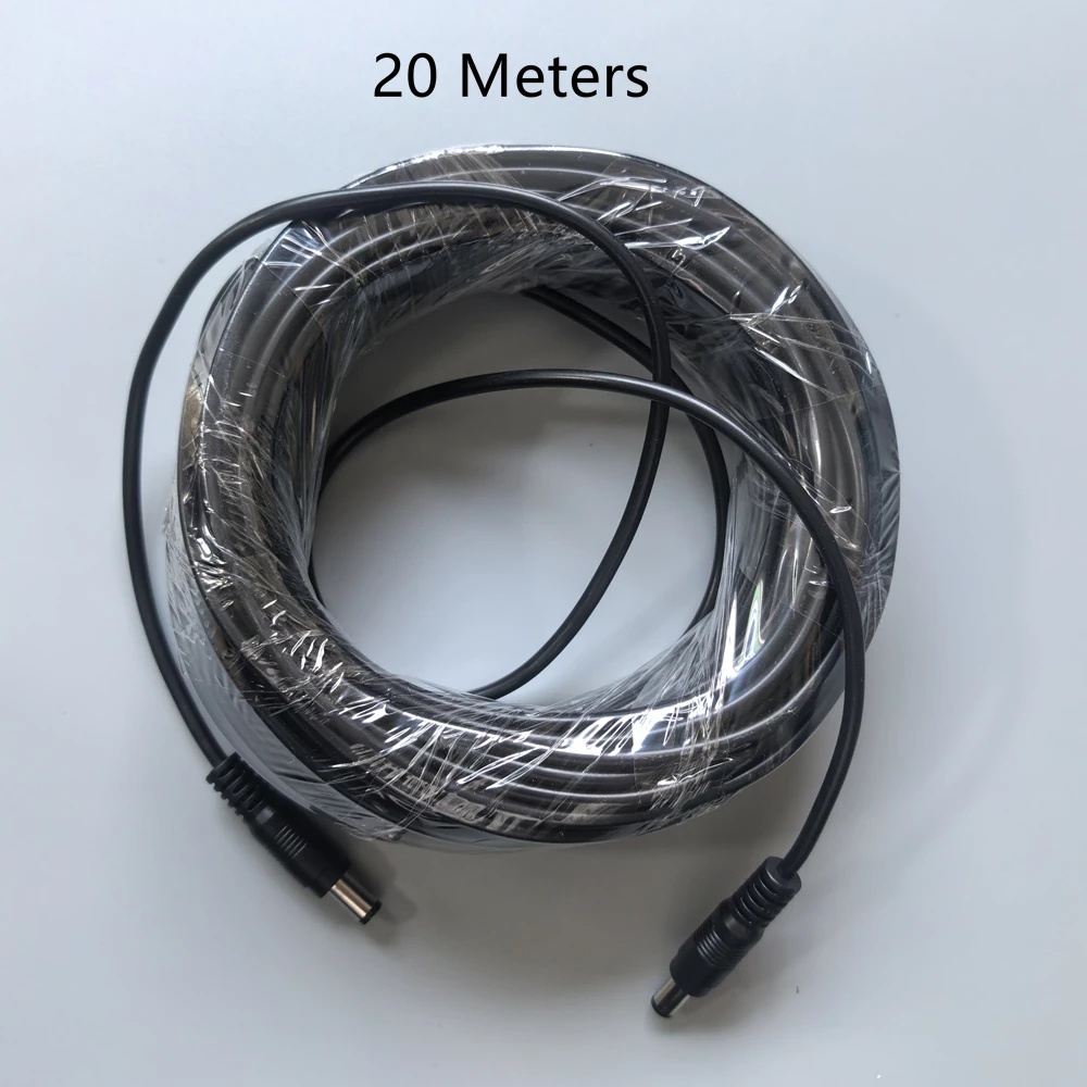 DC Power Plug Male to Male 5.5x2.1mm CCTV Adapter Cable 12V 10A Extension Cord 1/3/5/10/20 Meter Wires Accessories