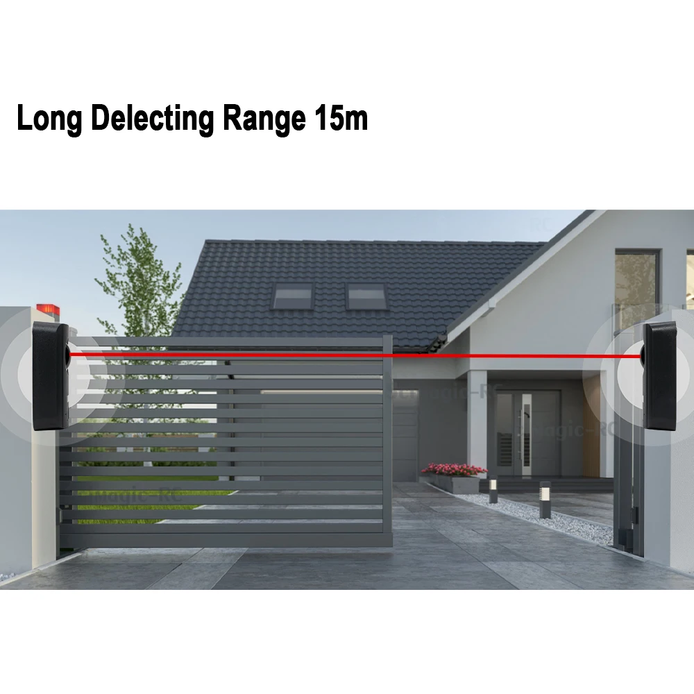 12V 24V AC DC Automatic Gate Safety Infrared Detector Garage Gate Door Safety Infrared Photocell Photoelectric Beam Sensor