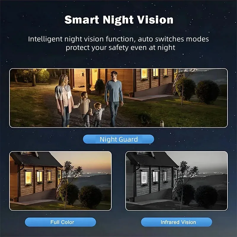 12MP 6K Triple Lenses WiFi IP Camera Outdoor Triple Screens Weatherproof Night Vision Home Security CCTV Surveillance Cam
