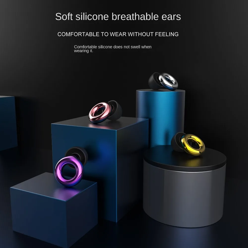 Round Soundproof Earplug Box Soundproof Mini Earplug Storage Box Jewelry Craft Sleeping Earplug Organiser