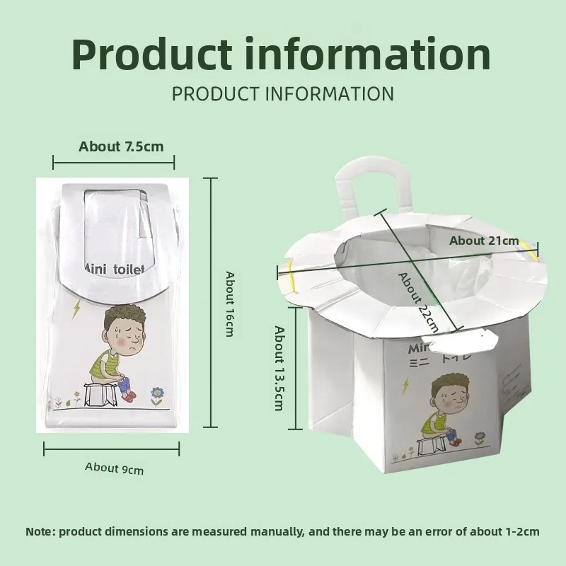 Disposable Portable Travel Potty Kids Toddler Seat Folding Lightweight Training Toilet Compact Baby Car Emergency Urinal Box