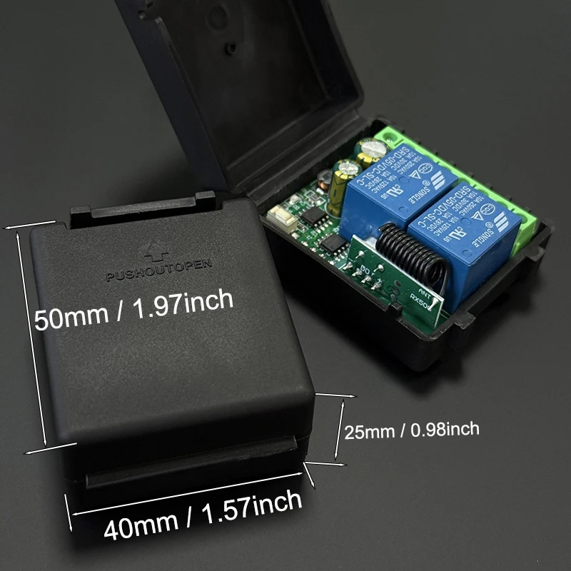 433MHz Remote Control 9V 12V 24V 220V Relay Receiver Module for Garage Door Electromagnetic Lock DIY Motor Signal Transmission