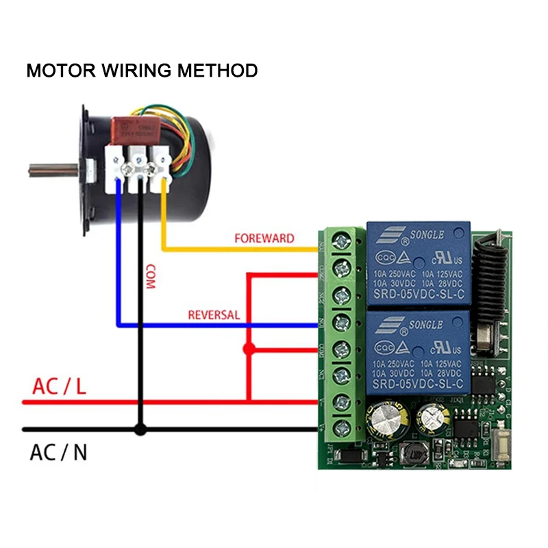 433MHz Remote Control 9V 12V 24V 220V Relay Receiver Module for Garage Door Electromagnetic Lock DIY Motor Signal Transmission
