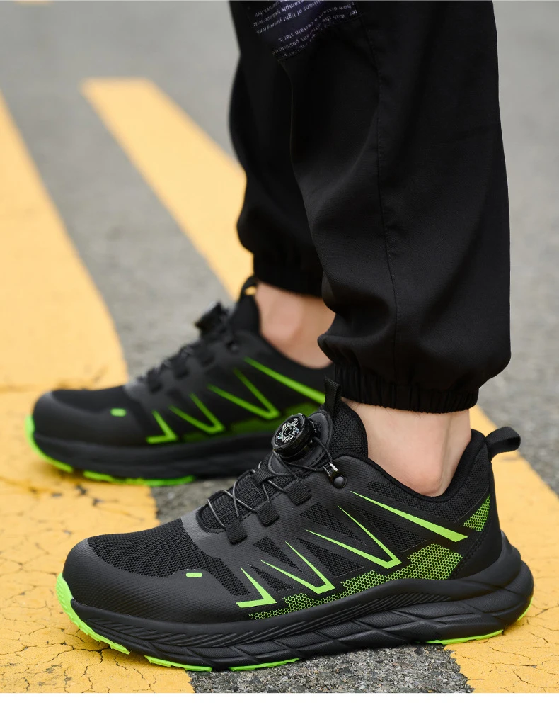 Fashion Safety Shoes Men Steel Toe Work Shoes Anti-smash Anti-puncture protection Construction Functional Shoes Men Work Boots