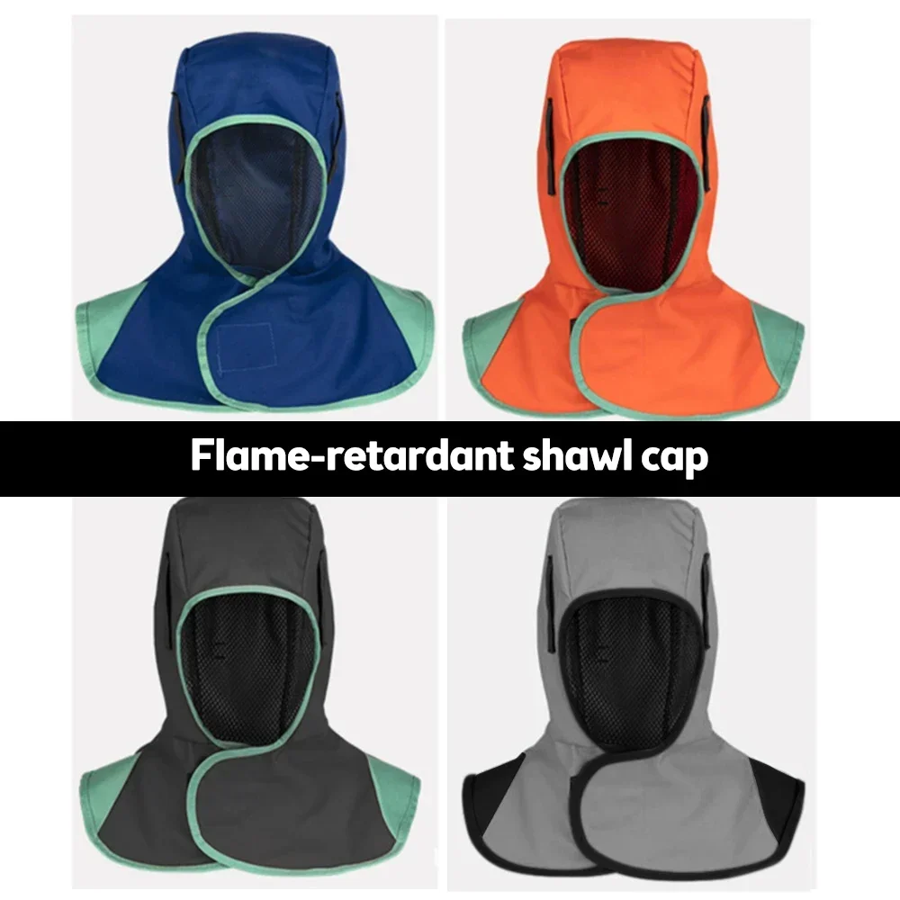 Portable Welding Men's Fully Protective Welding Cap Washable Breathable Welding Neck Sleeve Flame Retardant Protection Welders
