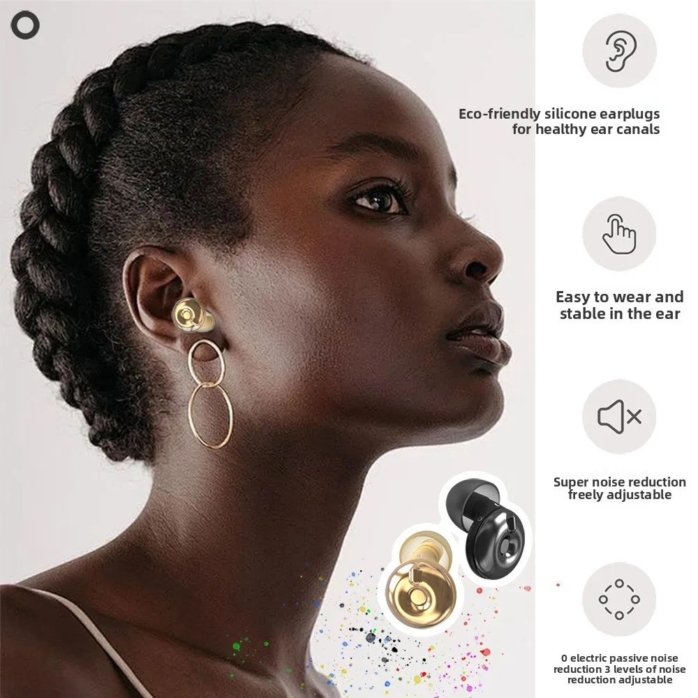 Portable Breathable Adjustable Sound Insulation Noise Reduction Sleep Music Outdoor Earplugs Anti-noise Small Ear Canal Learning