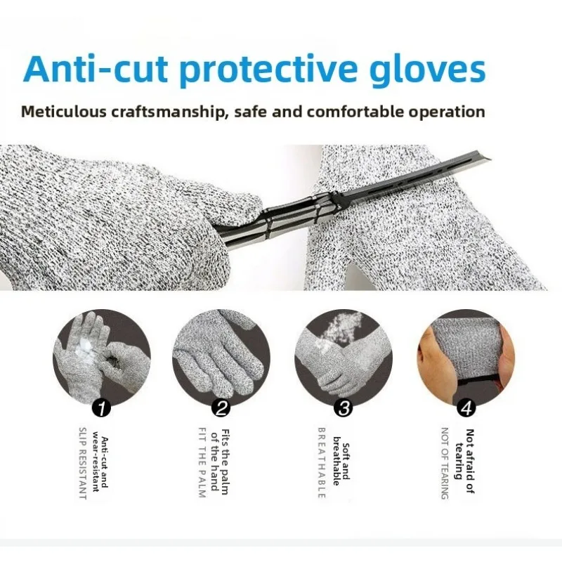 Hot SellingSafety Cut Resistant Gloves, Food Grade Level 5 Protection Kitchen Glove, Cut Proof Gloves 1 Pair