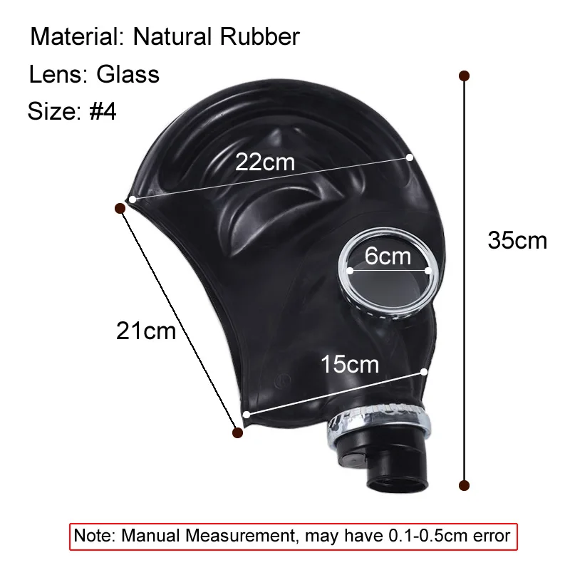 Ghost 64 Full Head Hood Gas Mask Respirator Painting Spray Chemical Prevention Breath Control Mask Halloween Work Safety