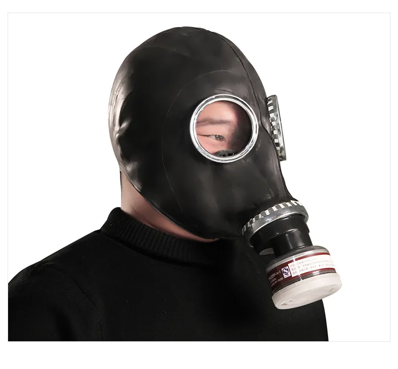 Ghost 64 Full Head Hood Gas Mask Respirator Painting Spray Chemical Prevention Breath Control Mask Halloween Work Safety