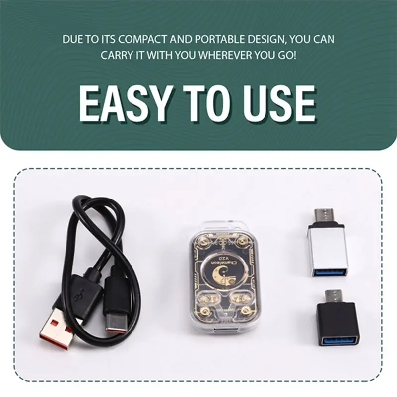 DIGIT-Chameleon Ultra V2.0 RFID Smart Chip Reader Emulator+ 5XUID Keychain NFC Duplicator 125K 13.56Mhz Card Decoding Functional