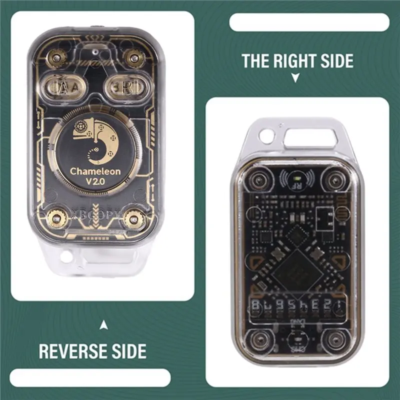 DIGIT-Chameleon Ultra V2.0 RFID Smart Chip Reader Emulator+ 5XUID Keychain NFC Duplicator 125K 13.56Mhz Card Decoding Functional