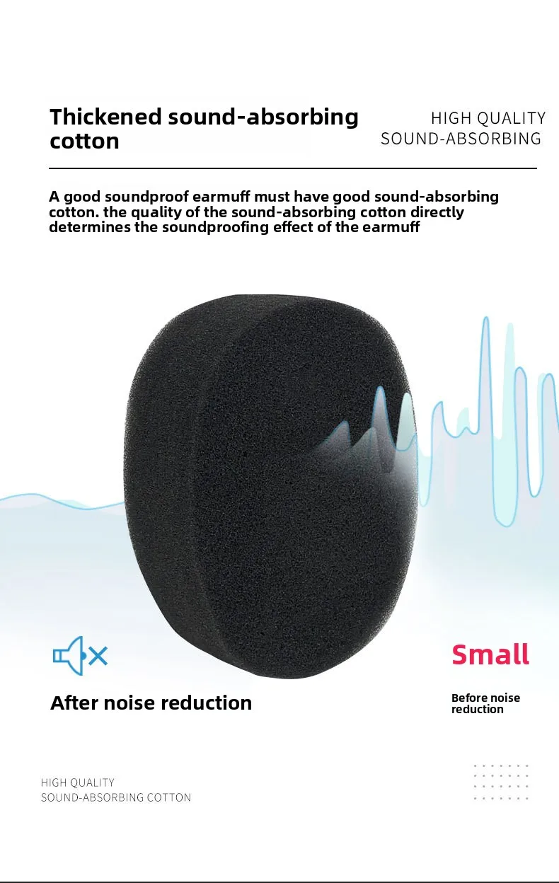 Premium Upgraded Soundproof Earmuffs Adjustable Anti-noise Headphones Ideal for Shooting Sleep Learning Mute Protection Headset