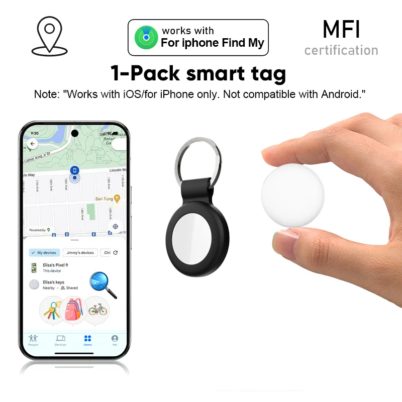 Anti-lose Tracker for Apple Airtag Replacemen via Find My Bluetooth GPS Tracker For Luggage IOS MFi Key Finder