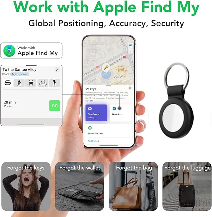 Anti-lose Tracker for Apple Airtag Replacemen via Find My Bluetooth GPS Tracker For Luggage IOS MFi Key Finder