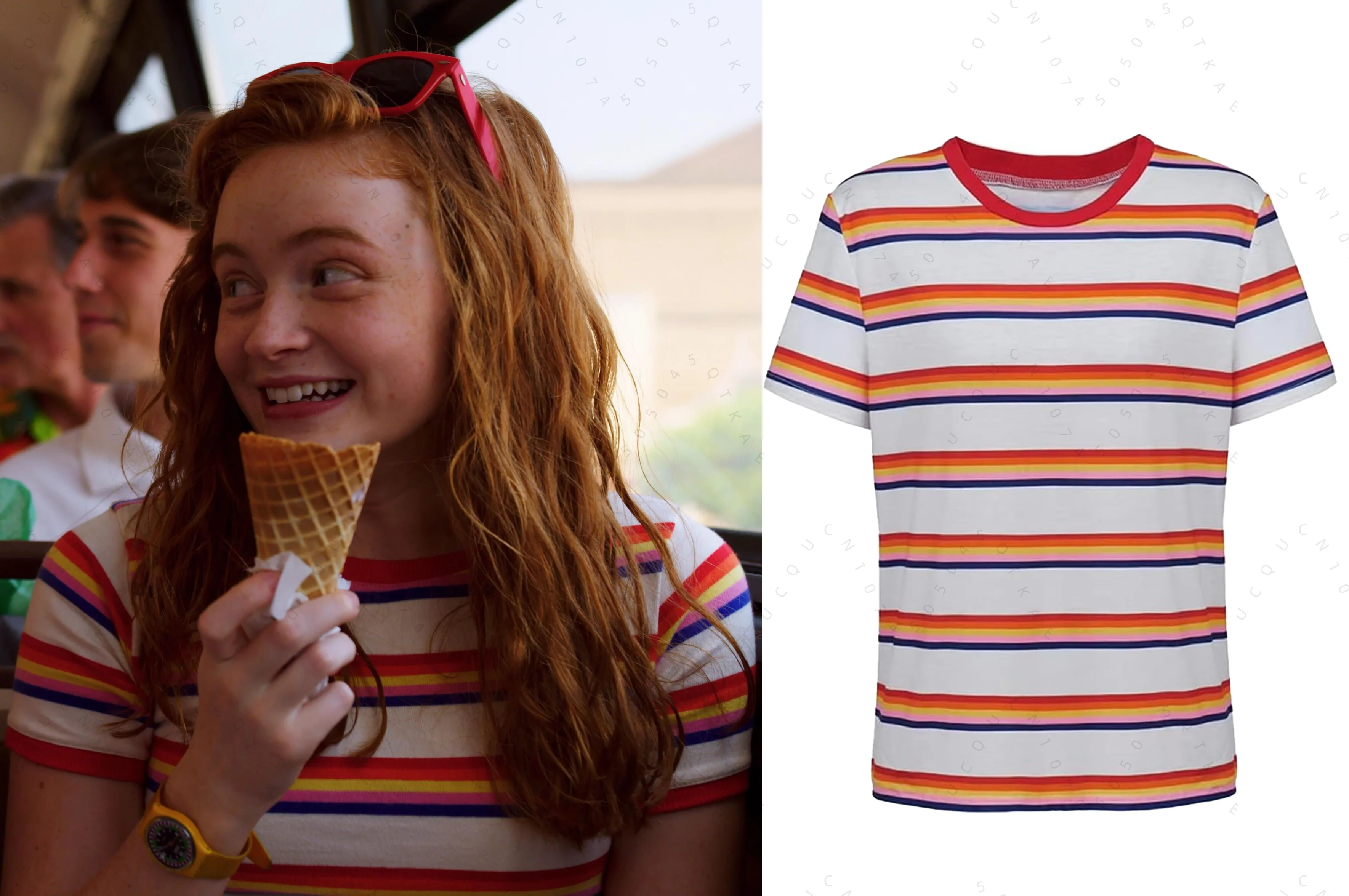 2026 Max Mayfield Cosplay Costume Max Striped T-Shirt Women Girl Casual Coat Max Mayfield Colorful Striped Women Men T Shirt Top