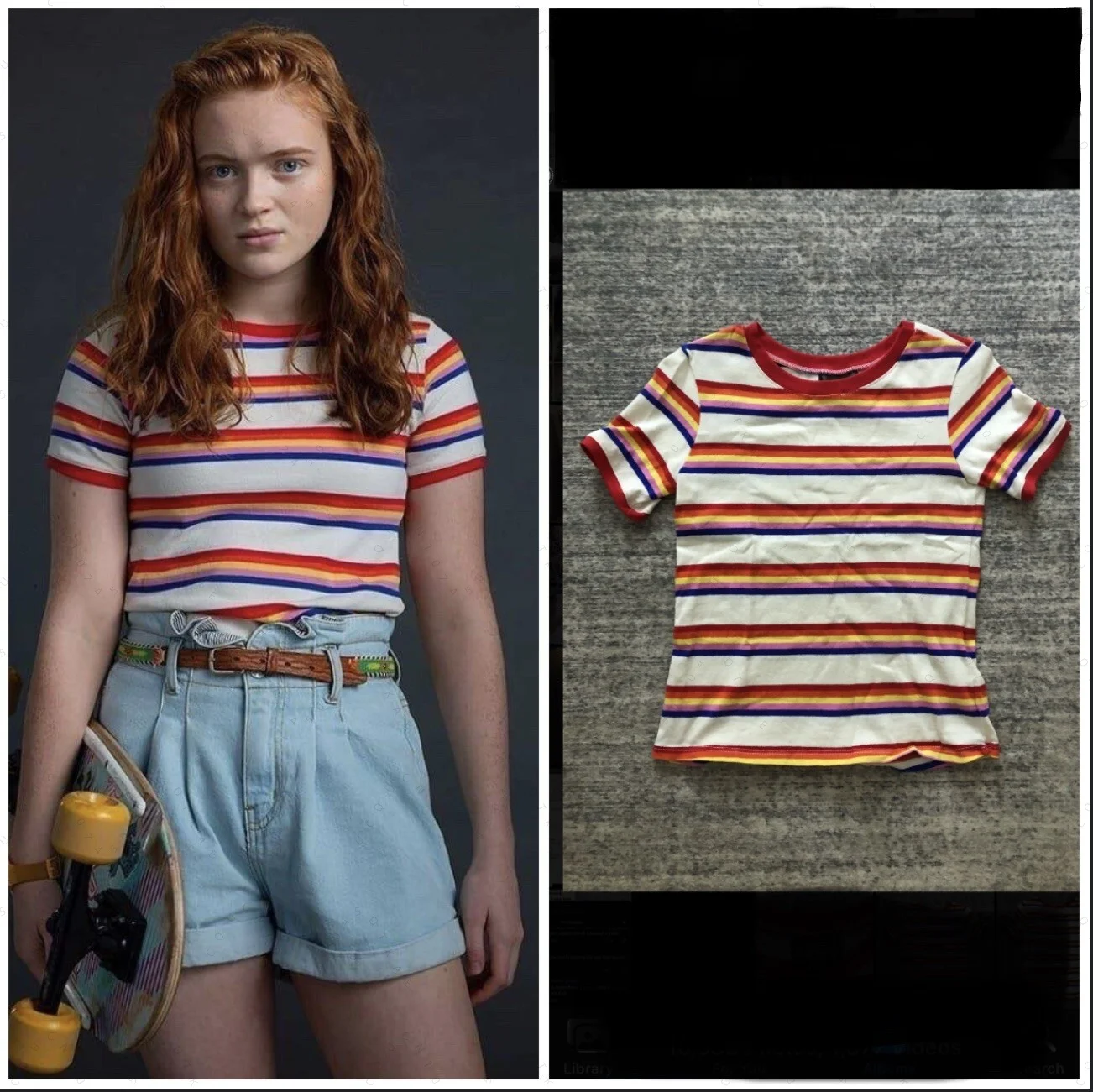 2026 Max Mayfield Cosplay Costume Max Striped T-Shirt Women Girl Casual Coat Max Mayfield Colorful Striped Women Men T Shirt Top