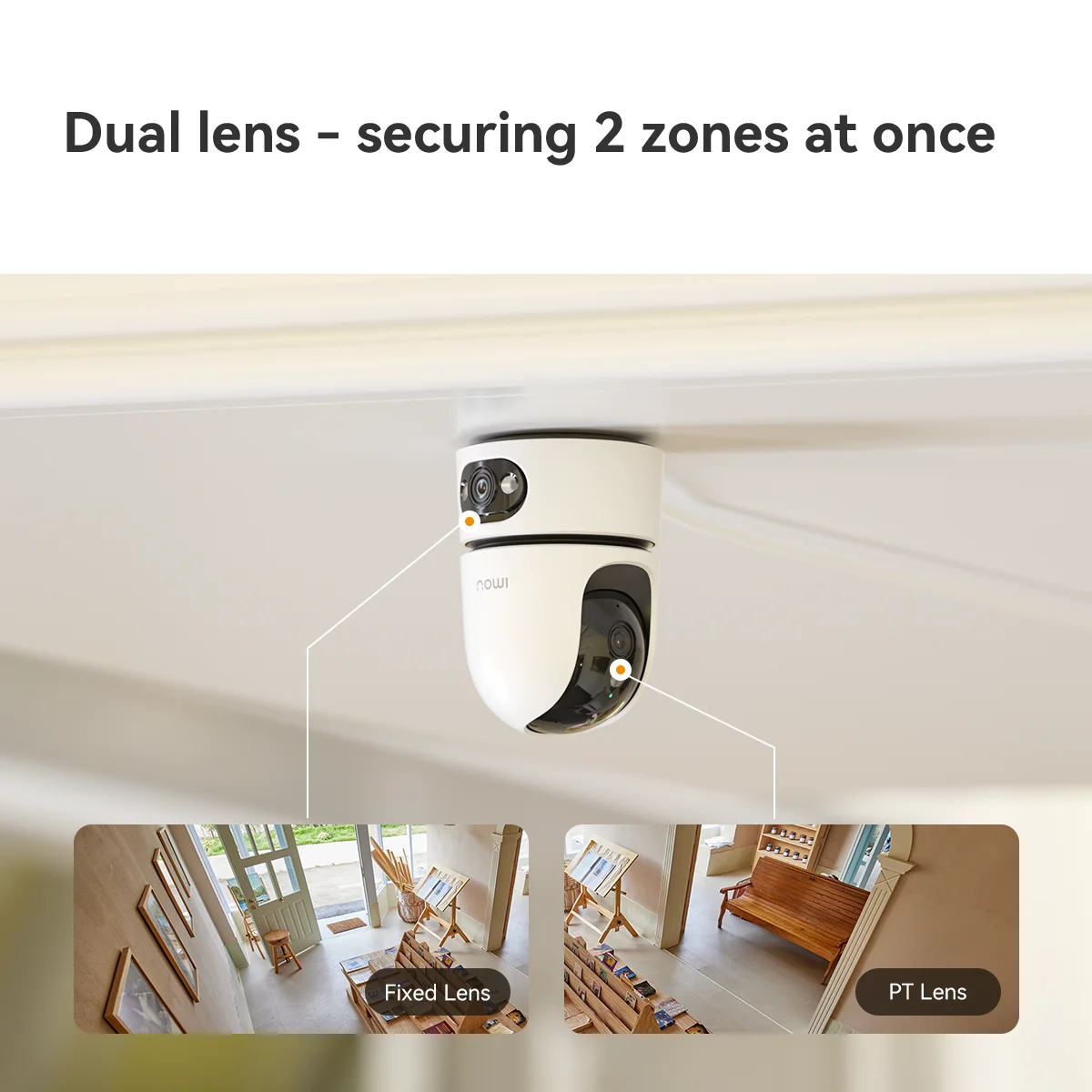 Imou Ranger Dual Pro 6MP/8MP Indoor Dual Lens One-touch Call Human/Pet Detection Wifi Algo Play Baby Security IP Camera