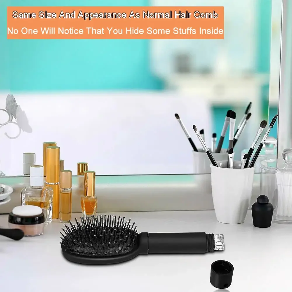 Multi-Function Hair Comb Hidden Compartment Concealment Diversion Stash Safe Container Home Travel Cash Ring Necklace Safe