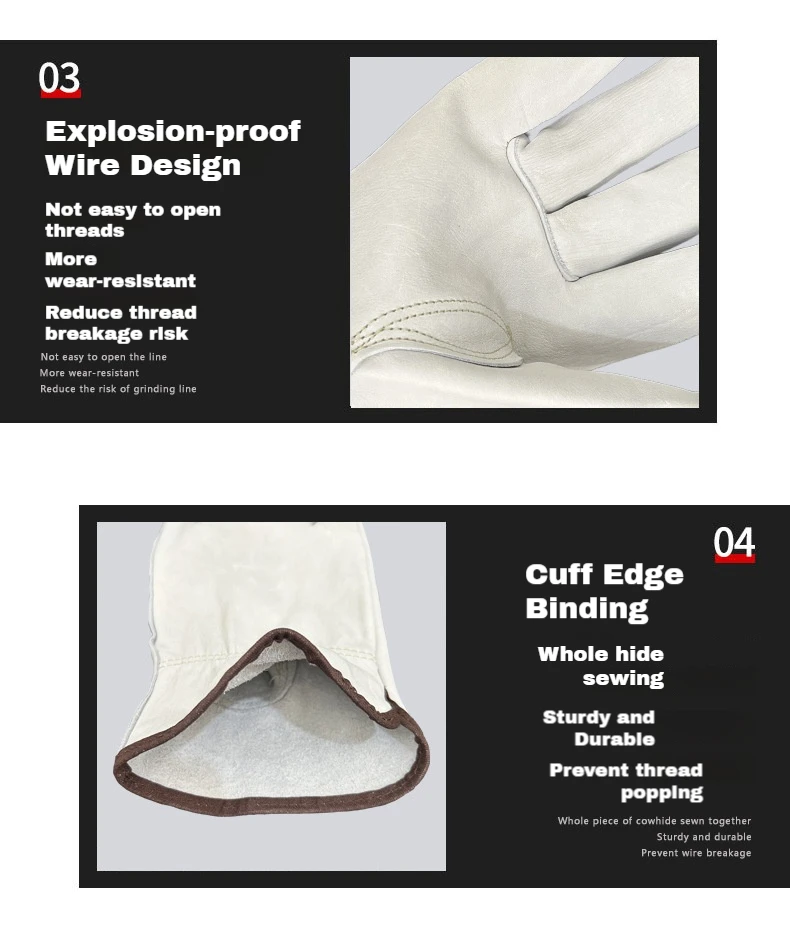 Cowhide Leather Work Gloves,Welding&Construction Gloves,용접장갑,Heat Resistant Heavy Duty Safety Work Gloves,가죽장갑
