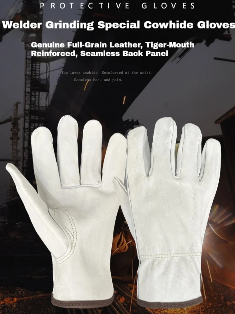 Cowhide Leather Work Gloves,Welding&Construction Gloves,용접장갑,Heat Resistant Heavy Duty Safety Work Gloves,가죽장갑