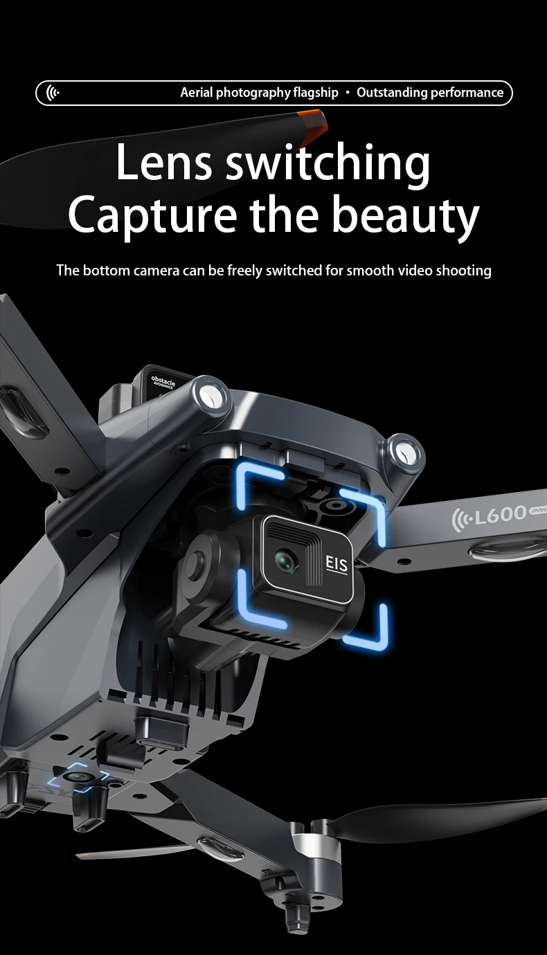 L600 PRO MAX GPS Drone Professional 4K Camera 3-axis Gimbal Aerial UVA 5G FPV Brush Avoiding Obstacle Folding Quadcopter Drones
