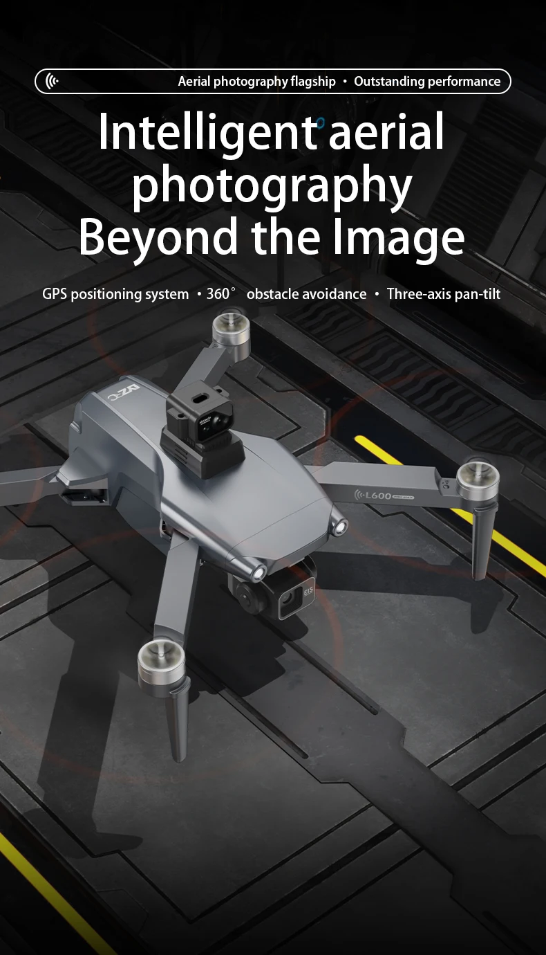 L600 PRO MAX GPS Drone Professional 4K Camera 3-axis Gimbal Aerial UVA 5G FPV Brush Avoiding Obstacle Folding Quadcopter Drones