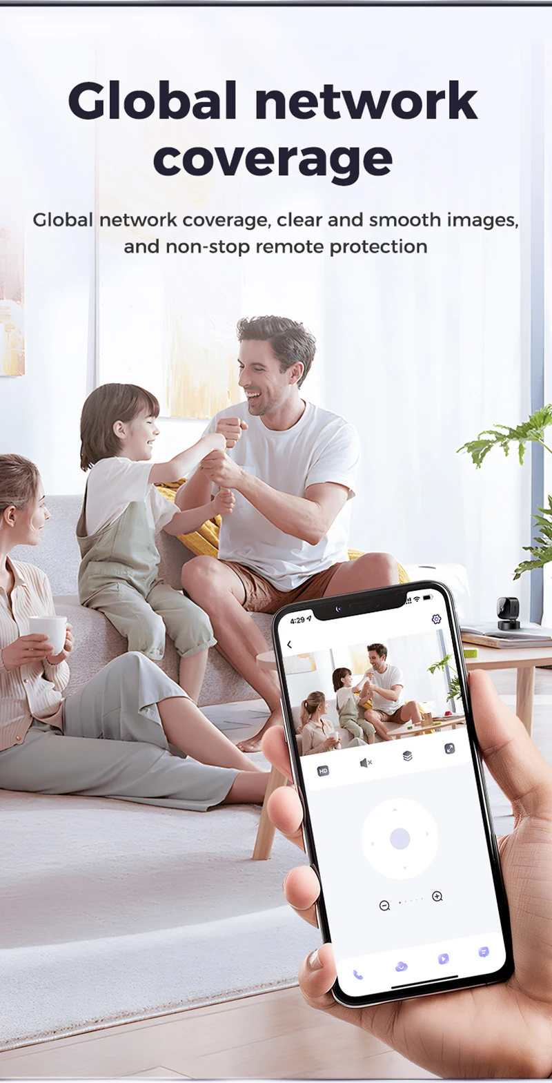Lenovo Security Monitoring High Definition 8K Rotating WiFi Mini Camera No Need for Plug in Night Vision Smart Home 2026 New
