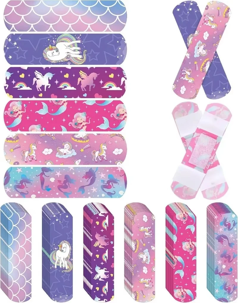 48Pcs Cartoon Band Aid Set for Kids - Healing Wound Plaster Patches First Aid Skin Tape Adhesive Bandaids