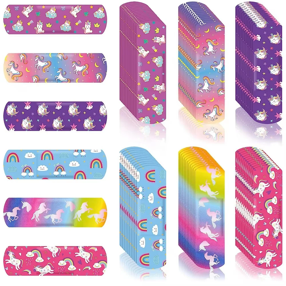 48Pcs Cartoon Band Aid Set for Kids - Healing Wound Plaster Patches First Aid Skin Tape Adhesive Bandaids
