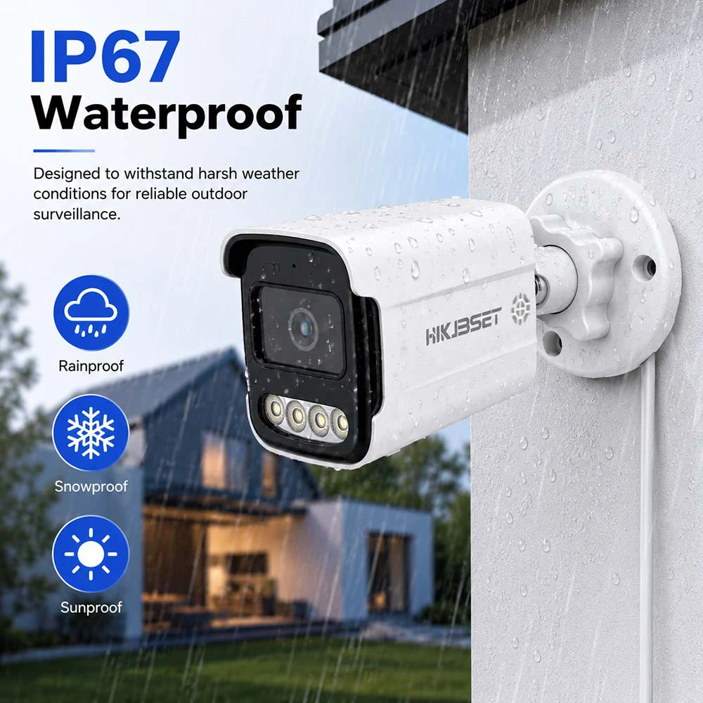 CCTV Security IP Camera PoE 4K 5MP 4MP Option 2-way Audio Humanoid Detection Indoor Outdoor Waterproof NVR Surveillance Camera