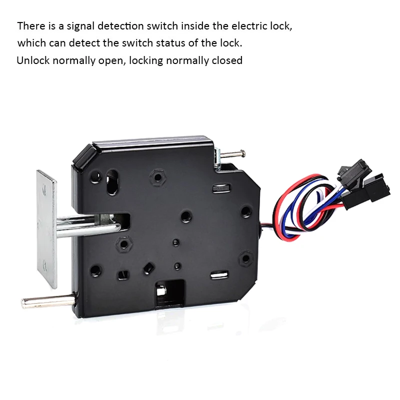 Mini Electric Lock with Push Rod DC 12V/24V Small Size Solenoid Electromagnetic Control for Cabinet Drawer Lock