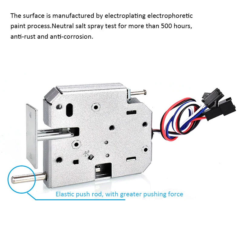 Mini Electric Lock with Push Rod DC 12V/24V Small Size Solenoid Electromagnetic Control for Cabinet Drawer Lock